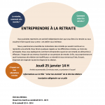 Affiche atelier entreprendre à la retraite